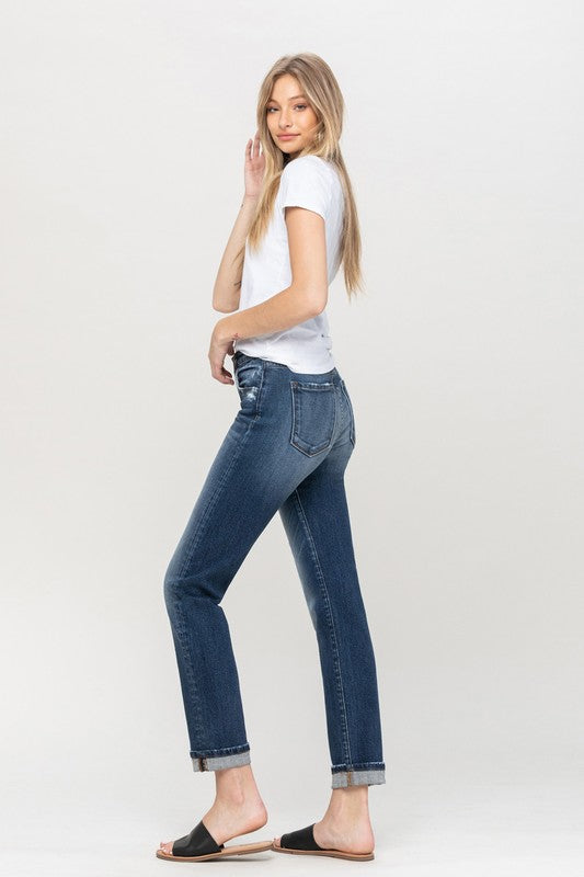 Cuffed Boyfriend Jeans