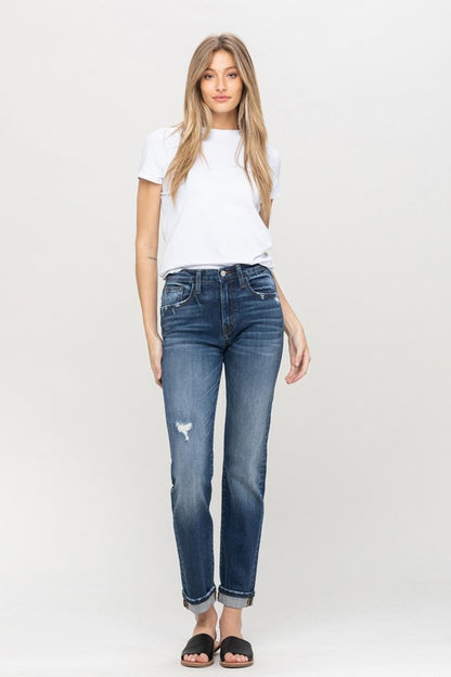 Cuffed Boyfriend Jeans