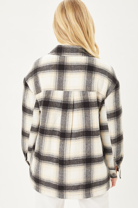 Sherpa Lined Plaid Jacket