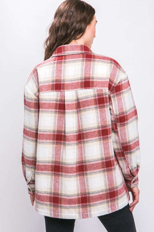 Sherpa Lined Plaid Jacket