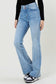 Double Button High Waisted Flare Jeans