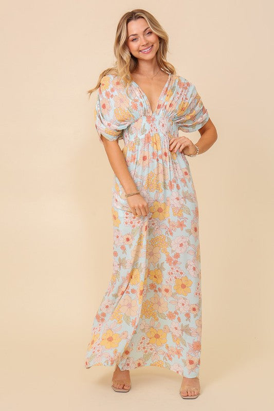 Sunny Boho Floral Maxi