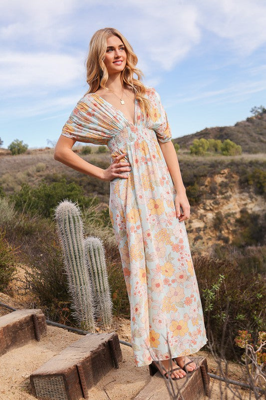 Sunny Boho Floral Maxi