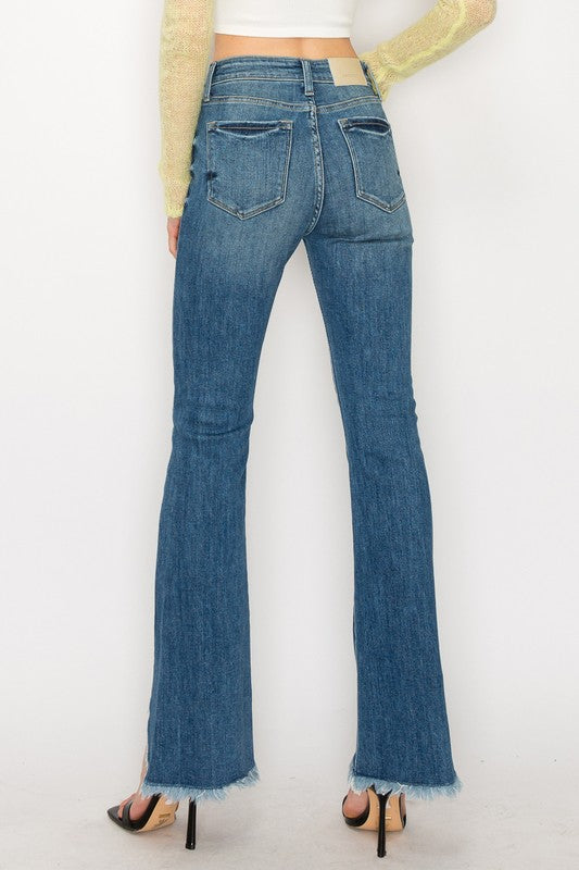 Split Hem Boot Cut Jeans