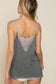 V-Camisole Tank with Lace