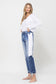 Redefined Straight Jeans with Side Block Panel