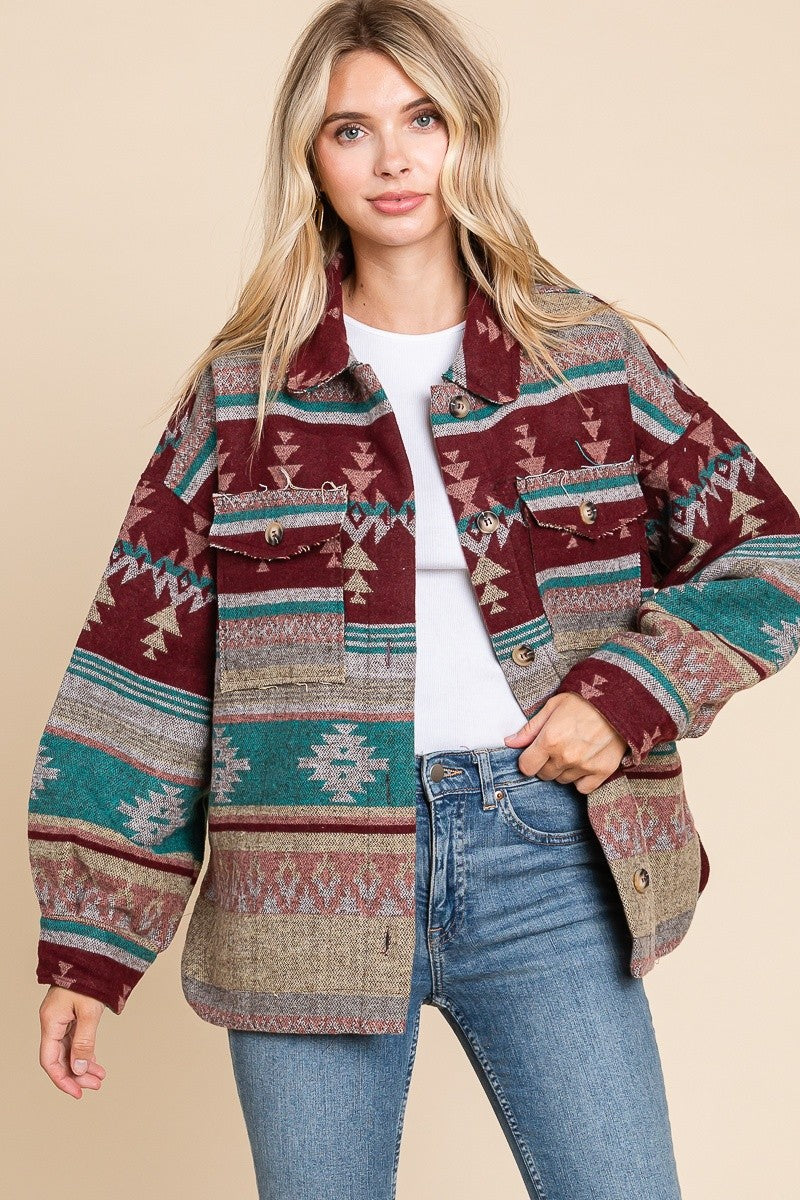 Aztec Jacket - Mint Mix